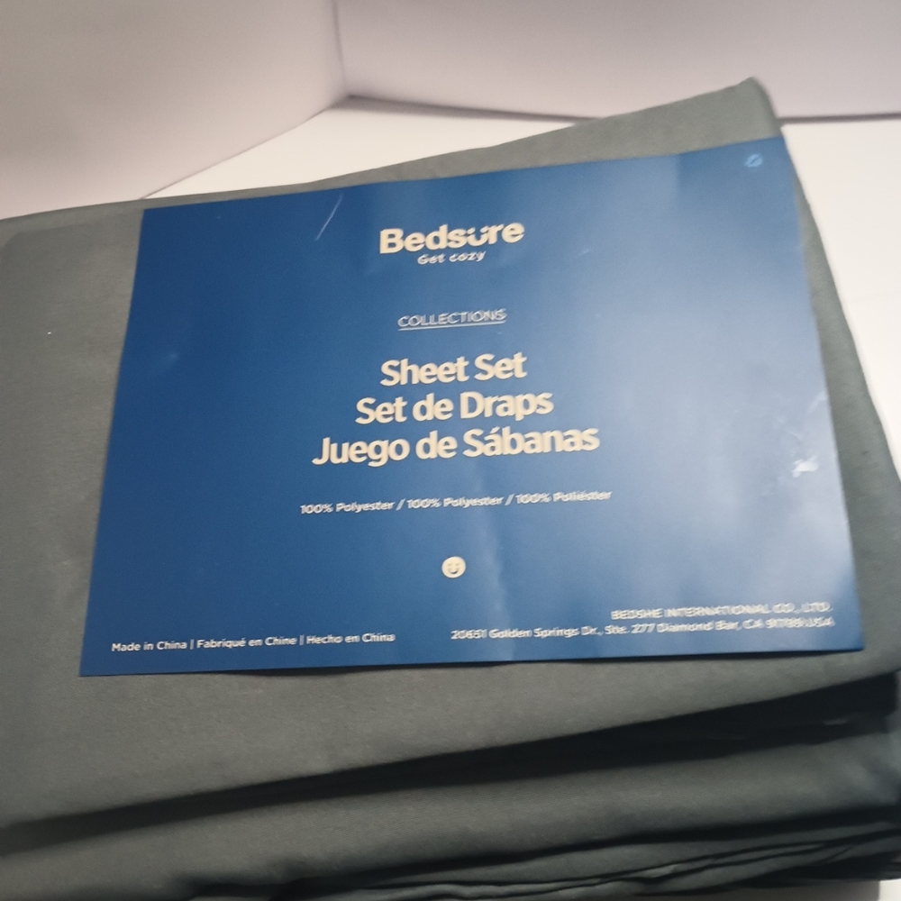 Bedsure Polyester Sheet Set Full size blue Get Cozy